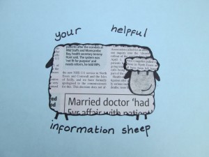 The information sheep is your friend. He's smiling at you.